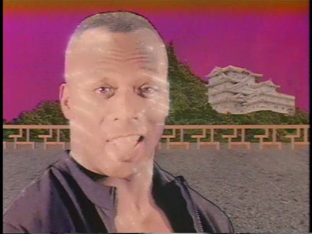 Billy Blanks, sparkling like Edward against a ridiculous digitized background
